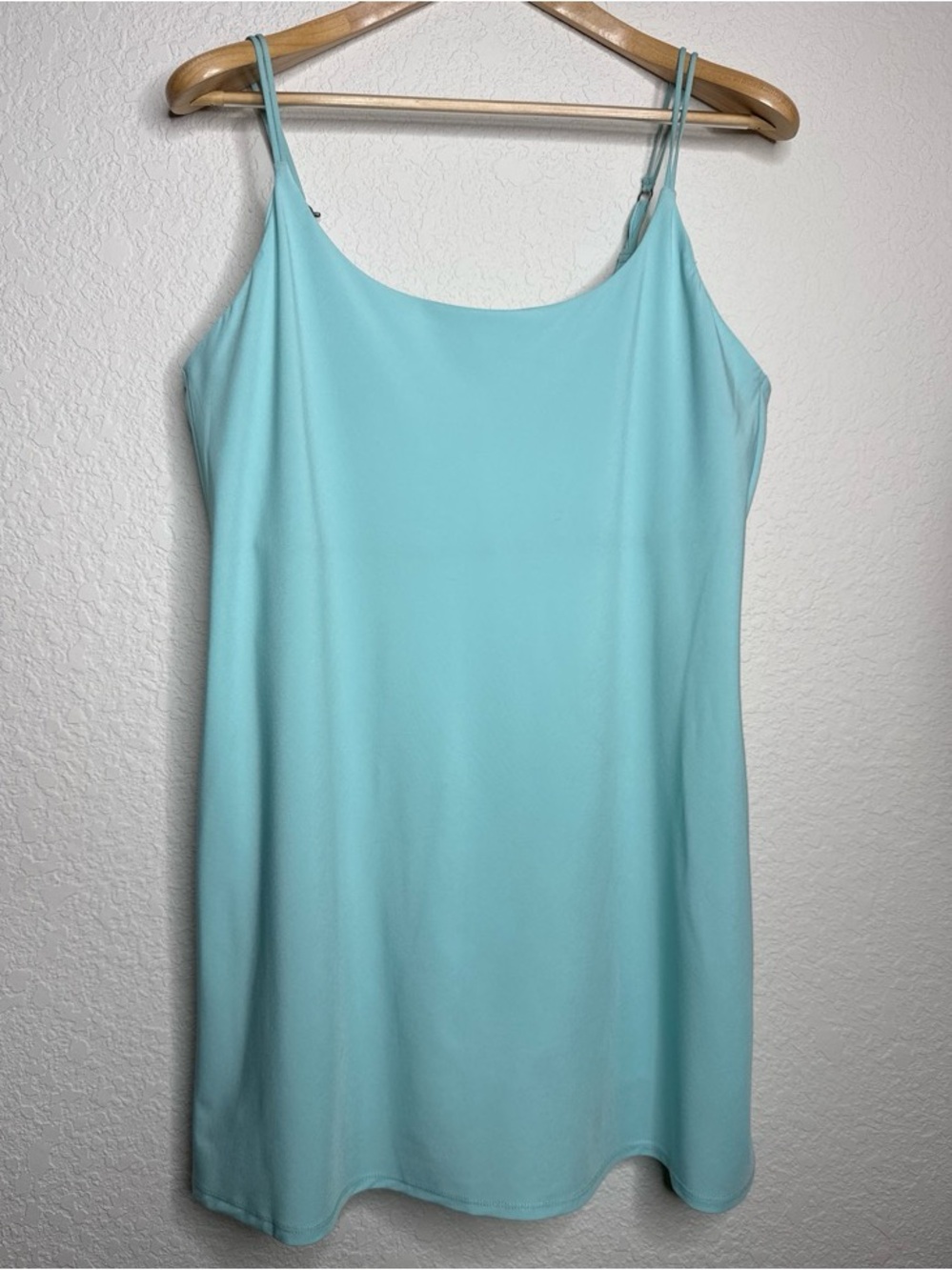 NWT Abercrombie A&F YPB SculptLUX Athletic Mini Dress Aqua Blue L Pickleball